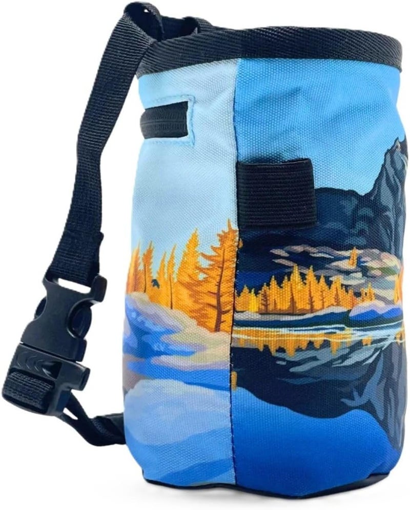 Gnarly Dood Rock Climbing Chalk Bag | for Outdoor, Gym, & Bouldering | Adjustable Waist Belt, Durable Drawstring Closure, & Zippered Pocket - Image 4